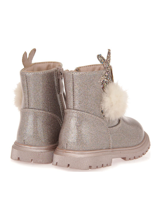 Kids Boots with Zipper Pink