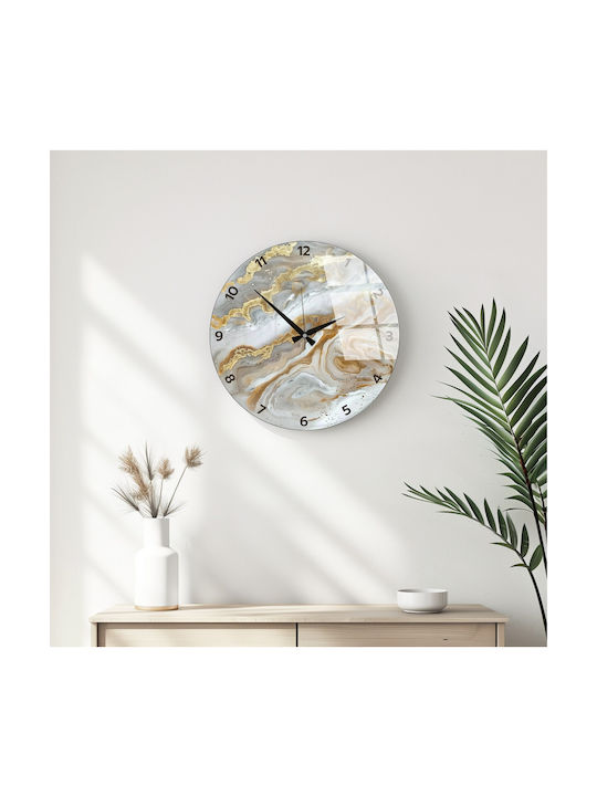 Wallity Ceas de Perete Sticlă Multicolor Ø40cm