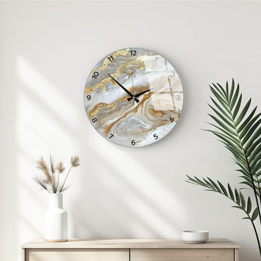 Wallity Ceas de Perete Sticlă Multicolor Ø40cm