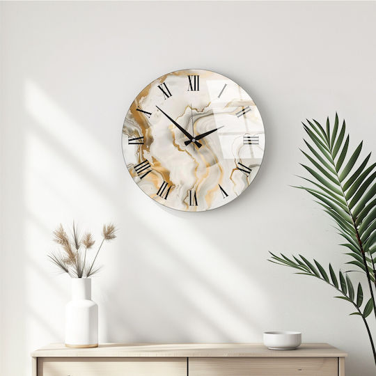 Wallity Ρολόι Τοίχου Γυάλινο Πολύχρωμο Ø40cm Wallity Ρολόι Τοίχου Γυάλινο Πολύχρωμο Ø40cm