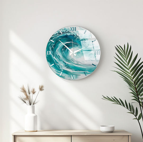 Wallity Ceas de Perete Sticlă Multicolor Ø40cm