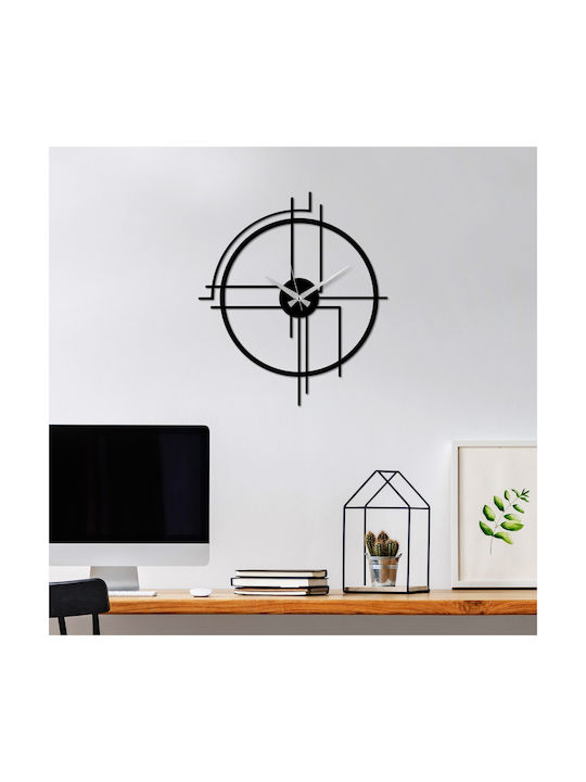 Wallity Wall Clock Metallic Black 49x43cm