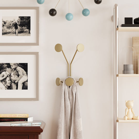 Κρεμάστρα Τοίχου 5 Θέσεων Giraffe 494pyt1152 24x16x40cm Gold Wallity Μέταλλο Κρεμάστρα Τοίχου 5 Θέσεων Giraffe 494pyt1152 24x16x40cm Gold Wallity Μέταλλο