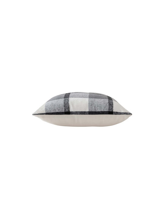 Atmosphera Μαξιλάρι Καναπέ Tartan V Ανθρακί 45x45εκ.