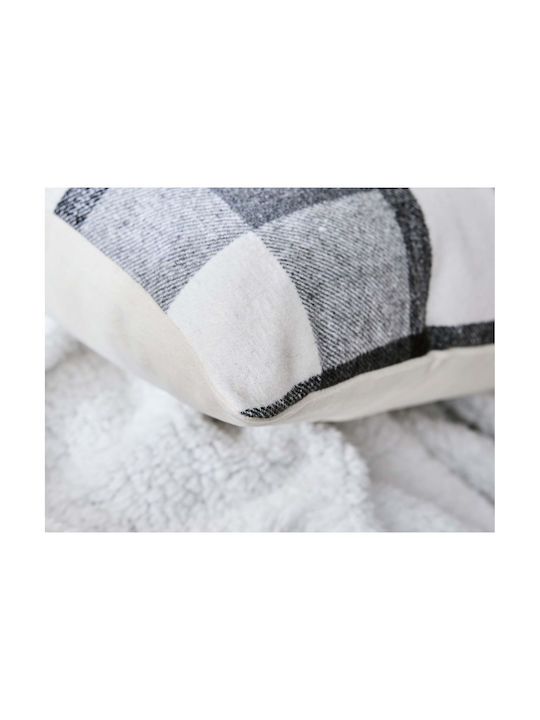 Atmosphera Μαξιλάρι Καναπέ Tartan V Ανθρακί 45x45εκ.