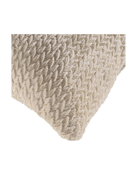 Atmosphera Sofa Cushion Flanela Douceur D'intérieur Beige 45x45cm