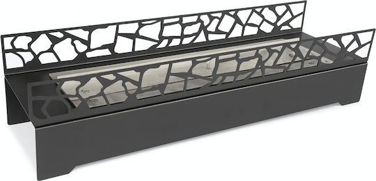 EcoHot Bio Rock 70 Επιδαπέδιο Τζάκι Βιοαιθανόλης Εσωτερικού Χώρου Μαύρο 70x22x17.5cm