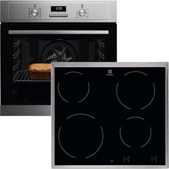 Electrolux Фурна над плот 72лт с керамични котлони Ш59.4см.
