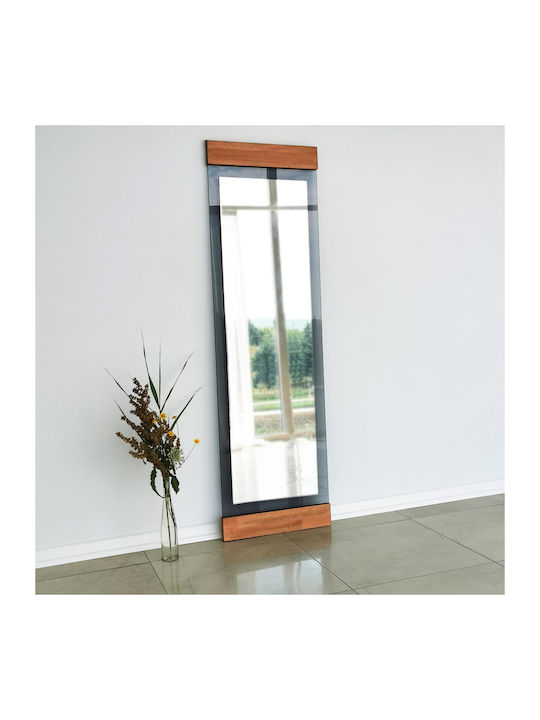 Aberto Design Boden- oder Standspiegel mit Beigem Metallischem Rahmen 170x50cm