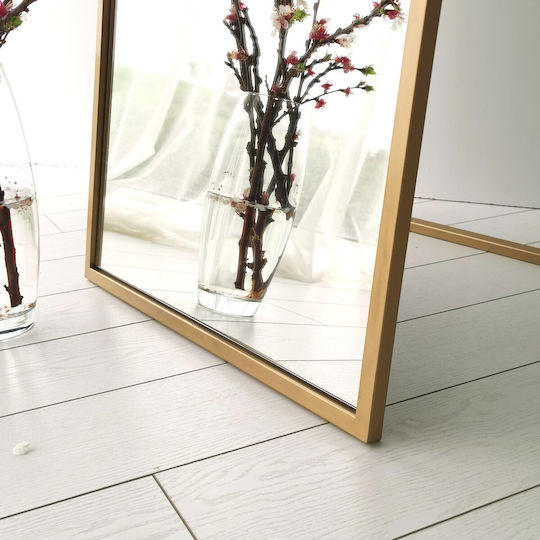 Aberto Design Oglindă De Podea Cu Cadru Metalic Auriu 170x60cm