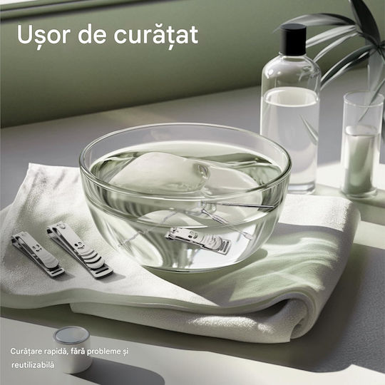 Set Manichiură Pedichiură H&s 14 Piese Oțel Inoxidabil Geantă De Depozitare Verde