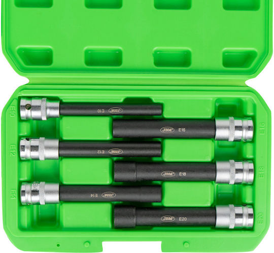 JBM Καρυδάκια Αέρος Torx Μακριά με Καρέ Υποδοχής 1/2" Σετ 6τμχ