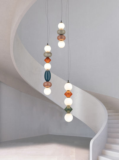 Zambelis Lights Κρεμαστό Φωτιστικό Γκρι