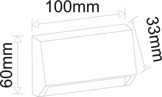 Adeleq Wall-Mounted Outdoor Ceiling Light LED IP65 2W with Adjustable White Light