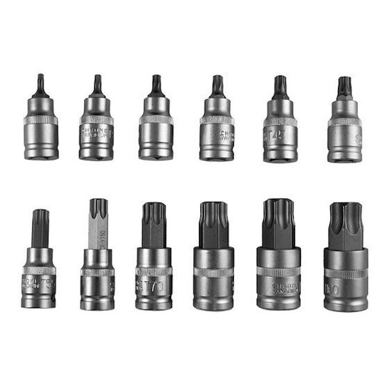 JBM Socket with Motor Torx and Socket 1/2'' Set 12pcs