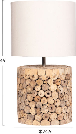 Freebox Table Lamp with Beige Shade