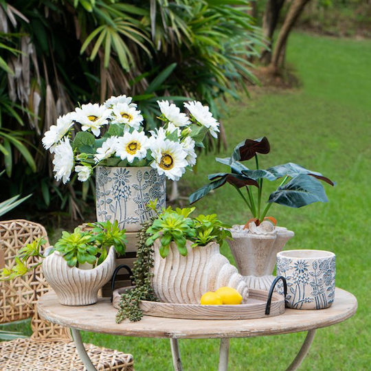 Artekko Cement Planter Concrete Beige 19x18.5x14cm.
