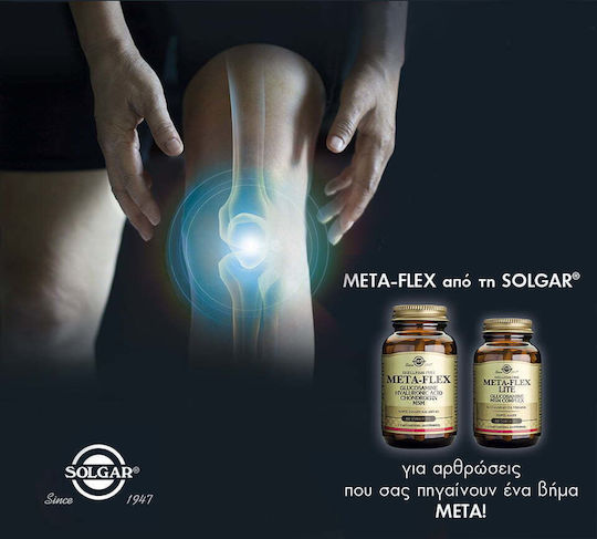 Solgar Meta-Flex Glucosamin Hyaluronsäure Chondroitin MSM Shellfish Free Besondere Nahrungsergänzungsmittel für die Gesundheit von Gelenken und Knochen 60 Tabletten