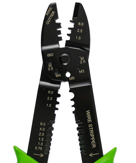 JBM Crimping Pliers for Terminal Plug Cross-Section Range 0.5 - 6mm² with Stripper