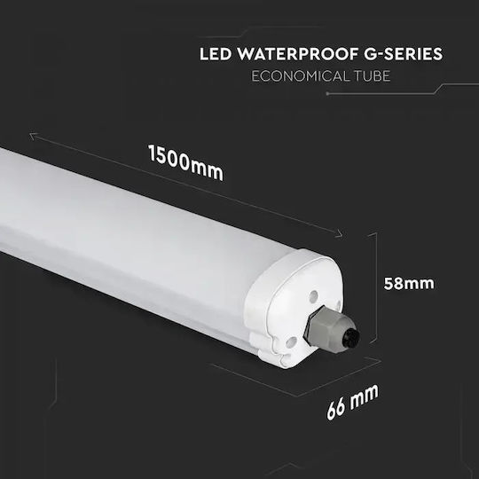 Led Waterproof IP65 Fluorescent Type Lighting Batten 150cm V-tac Cree Vhip Led 48w 6430lm 6400k – 2162866