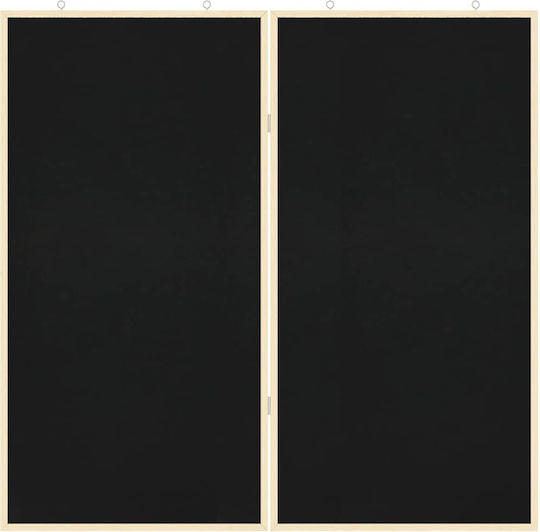 Chalk Board Black 100 X 1.4 X 100 Cm Solid Pine Wood 42015929