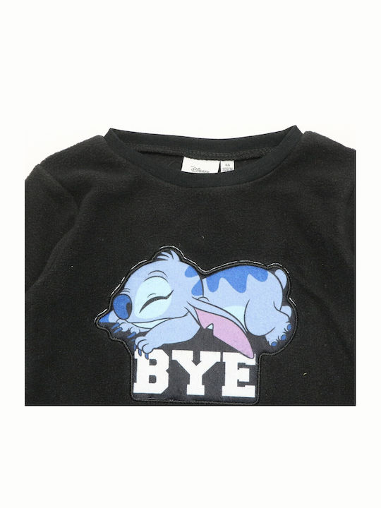 Disney Kids' Pajamas Winter Fleece Black Lilo & Stitch