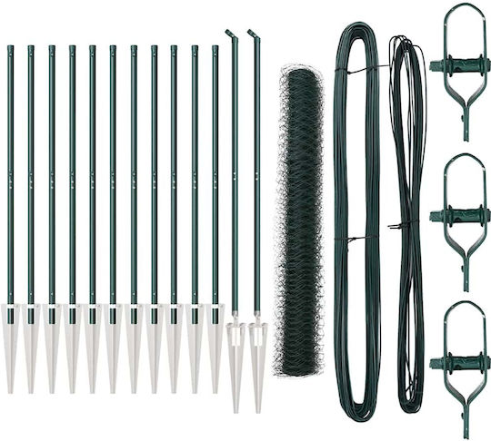 vidaXL Drahtgeflecht mit PVC-Beschichtung Elektrische Gitarren Grün 1.4x25m