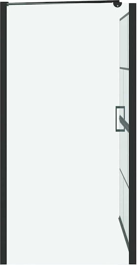 vidaXL Cabinet Cada De Baie Cu Ușă Pliabilă 100x68x129.5cm Sticlă Transparentă Neagră