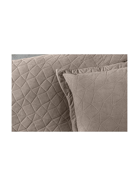 Guy Laroche Dekorativer Kissenbezug Avalon aus Samt Braune 40x40cm