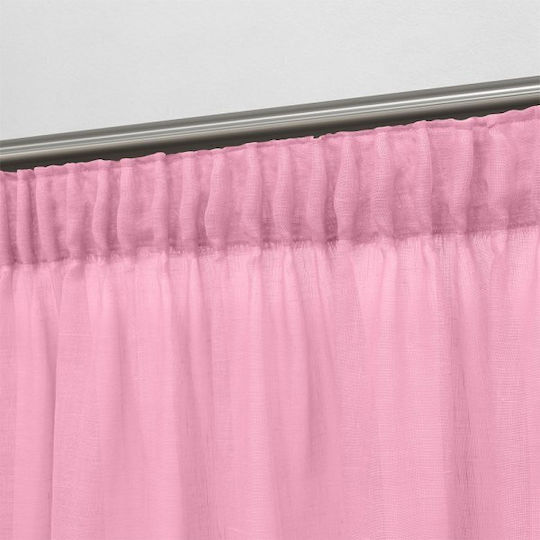 Lino Home Curtain with Pencil Pleat 1010 Pink 295x300cm