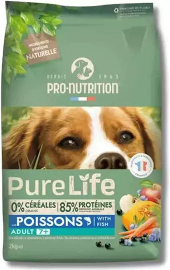 Flatazor Pure Life Adult 7+ 2kg Ξηρά Τροφή χωρίς Σιτηρά για Ηλικιωμένους Σκύλους με Πάπια και Ψάρια