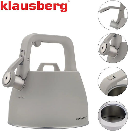 Klausberg Wasserkocher Edelstahl Gray 2500ml