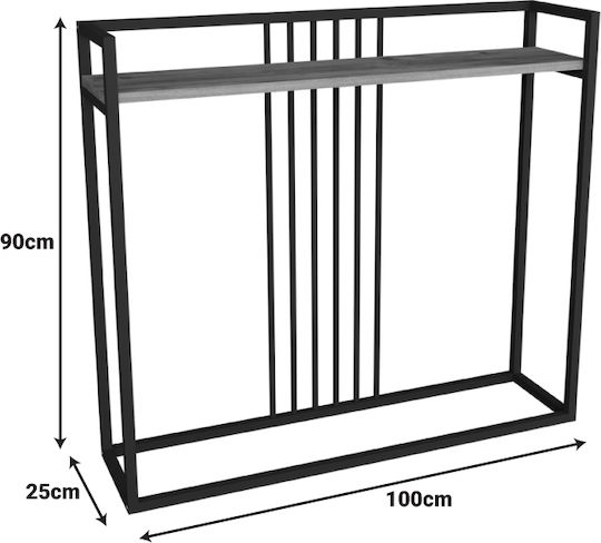 Convida Metal Console Table L100xW25xH90cm