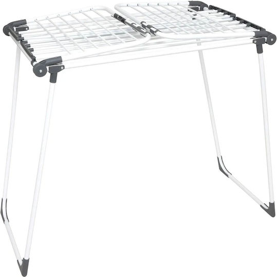 5Five Folding Floor Clothes Drying Rack Metallic with Hanging Length 25m