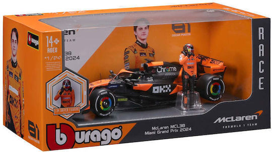 Mεταλλικο Αυτοκινητο Burago 1 24 Mclaren F1 Mcl38 Team Mclaren N 81 Season 2024 Oscar Piastri Pilot 18-28040
