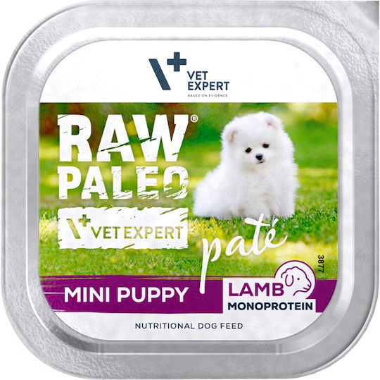 VetExpert Raw Paleo Υγρή Τροφή για Κουτάβια με Αρνί και Σολομό χωρίς Σιτηρά 150gr