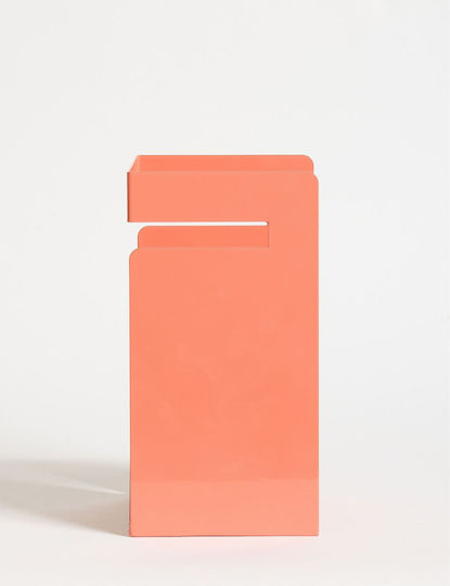 Βιβλιοστάτης Cube 438ctf1306 18x15,5x19cm Salmon Hanah Home Μέταλλο