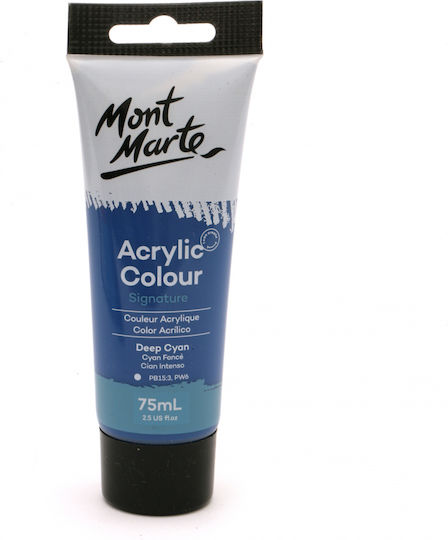 Mont Marte Signature Acrylic Colour Сет акрилни бои за живопис 18 Deep Cyan Blue 75мл 1бр