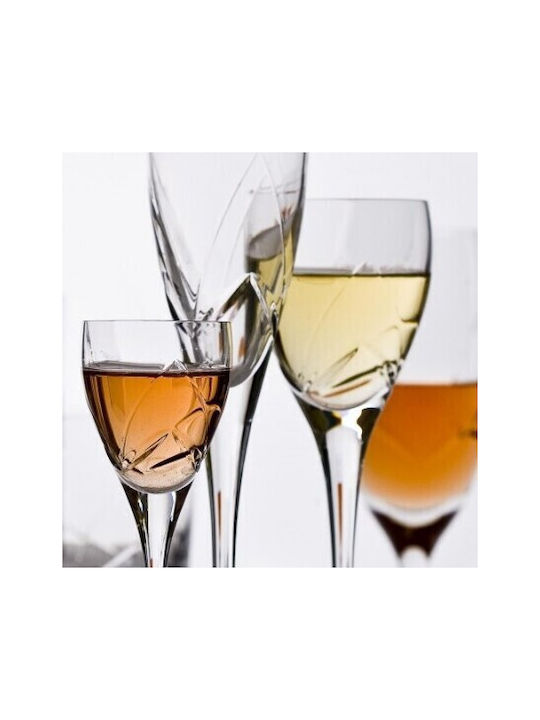 Bohemia Jihlava Set of Glasses White Wine / Water / Cocktail/Drinking / Champagne / Liqueur/Ouzo / Whiskey made of Crystal Stemmed 340ml 6pcs