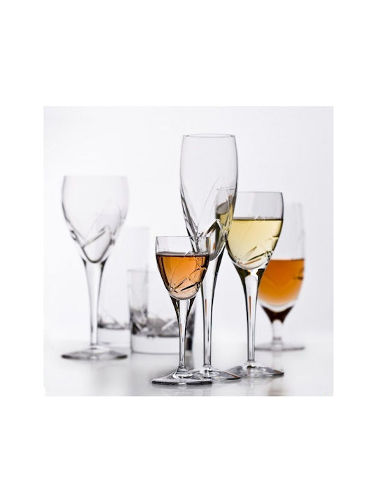 Bohemia Jihlava Set of Glasses White Wine / Water / Cocktail/Drinking / Champagne / Liqueur/Ouzo / Whiskey made of Crystal Stemmed 340ml 6pcs