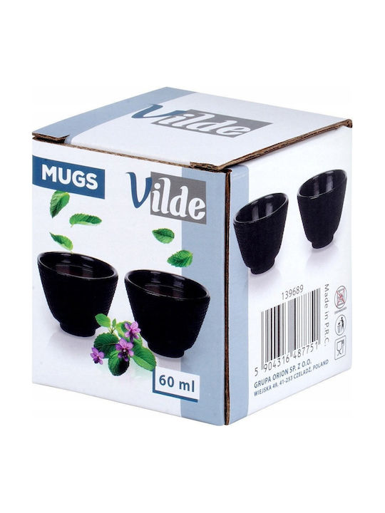 Mplco Set Tassen Tee Gusseisen Weiß 60ml 2Stück