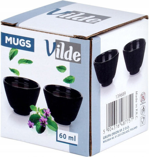 Mplco Set Tassen Tee Gusseisen Weiß 60ml 2Stück