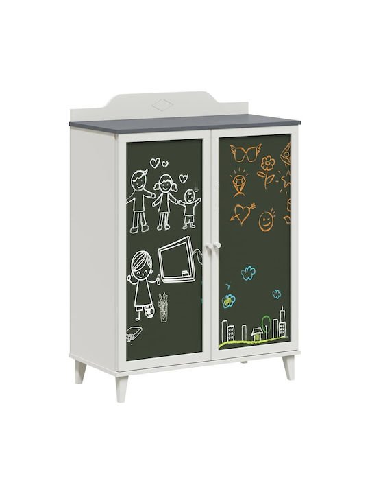 Zwei Türen Schrank Gray 80x40x110cm