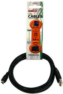 Logo Collection USB 2.0 Cable USB-A male - Μαύρο 2m