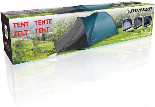Dunlop Four Persons Summer Camping Igloo Tent Blue for 4 People 250x250x130cm