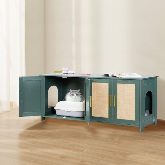 Vevor Sideboard Holz Grün 120x45x50cm