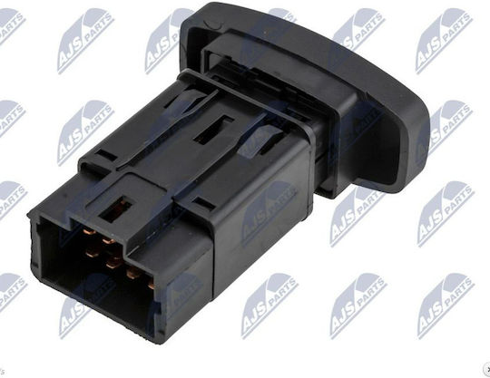 NTY Car Hazard Switch for Renault Symbol 8pin Black