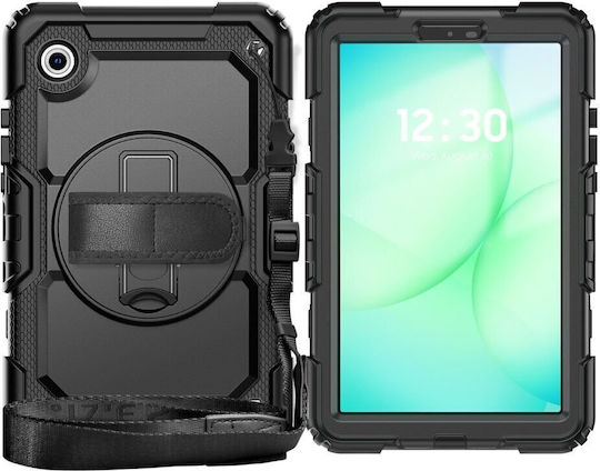 Tech-Protect Solide Umschlag Rückseite Rotierende Dauerhafte Schwarze (Galaxy Tab A9 / Galaxy Tab A11)