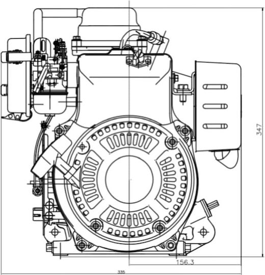 Loncin Lc165f-3h Motor pentru Compactor