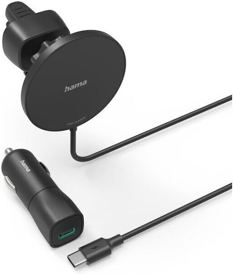 Hama Magcharge Încărcător Auto Wireless Fc15 201697 15w Negru